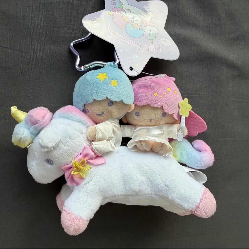 Sanrio The Twin Little Stars with Unicorn plush/keychain